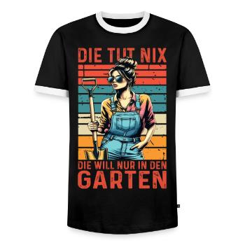 Garten Geschenk Gärtnerin Geburtstag Geschenk - Männer Kontrast-T-Shirt - Schwarz/Weiß - Vorne - AI Model Female 172 light (172cm) & AI Model Male 178 light (178cm)