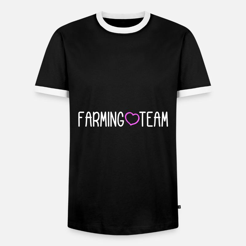 Farming Team - Männer Kontrast-T-Shirt - Schwarz/Weiß