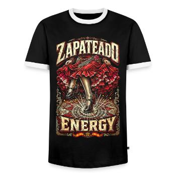 Flamenco Zapateado Energy - T-shirt contrasté Homme - noir/blanc - Devant - AI Model Female 172 light (172cm) & AI Model Male 178 light (178cm)
