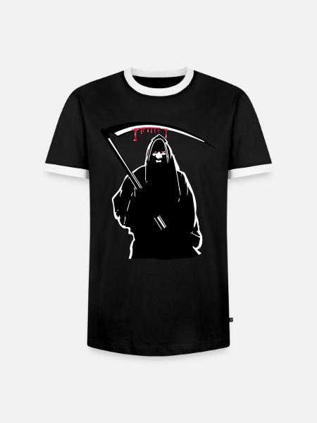 Der Tod kapuze sense - Männer Kontrast-T-Shirt - Schwarz/Weiß