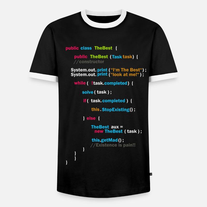 Code du programme - The Best | Code - T-shirt contrasté Homme - noir/blanc
