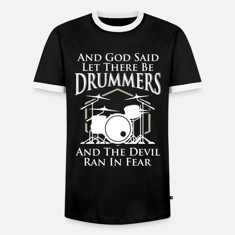 Drummers - Männer Kontrast-T-Shirt - Schwarz/Weiß