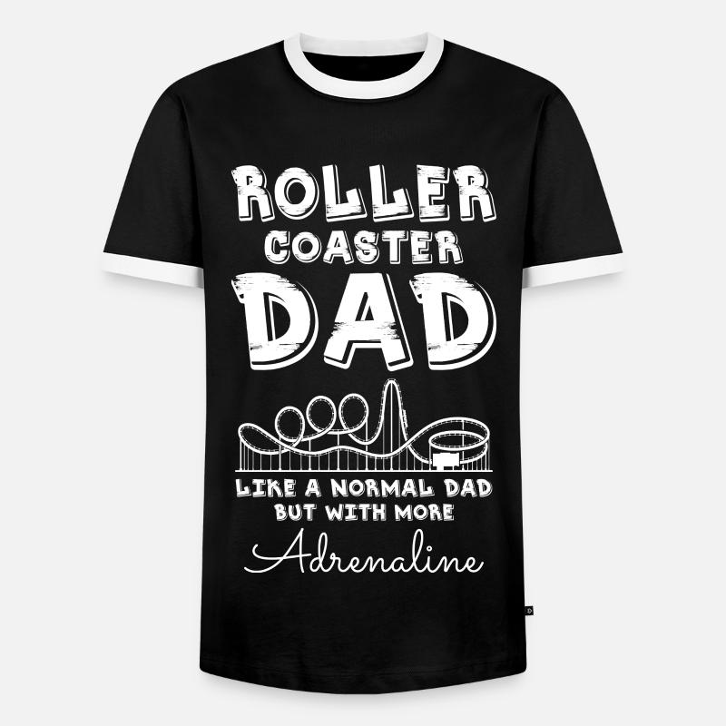 Roller Coaster Dad - Men's Ringer Shirt - black/white