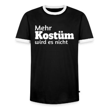 Kostüm Anti Karneval Verkleiden Halloween Party - Männer Kontrast-T-Shirt - Schwarz/Weiß - Vorne - AI Model Female 172 light (172cm) & AI Model Male 178 light (178cm)