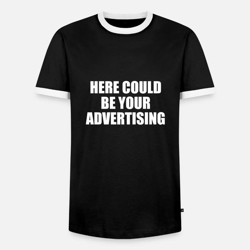 Here could be your ad create gift yoursel - Men's Ringer Shirt - black/white