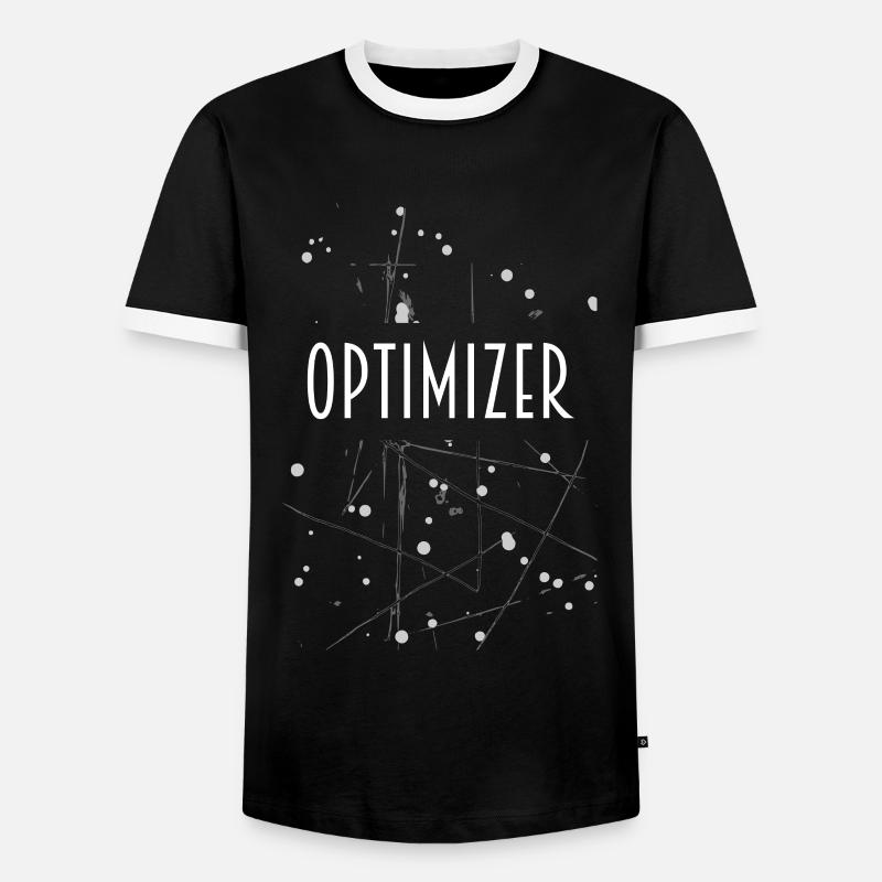 OPTIMIZER D54 26 - Männer Kontrast-T-Shirt - Schwarz/Weiß