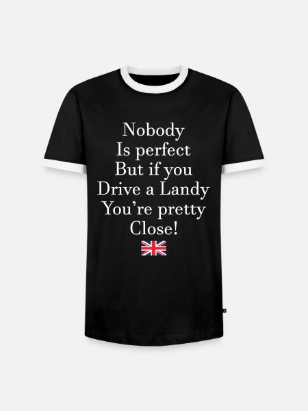 Drive a Landy - Men's Ringer Shirt - black/white
