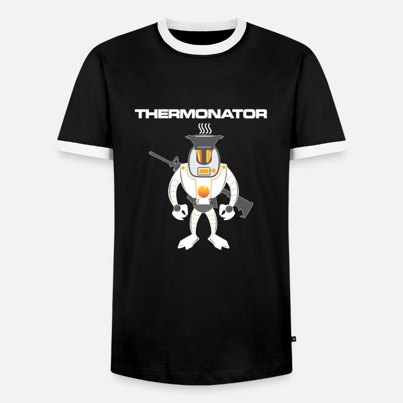 Thermonator Terminator Geschenkidee - Männer Kontrast-T-Shirt - Schwarz/Weiß