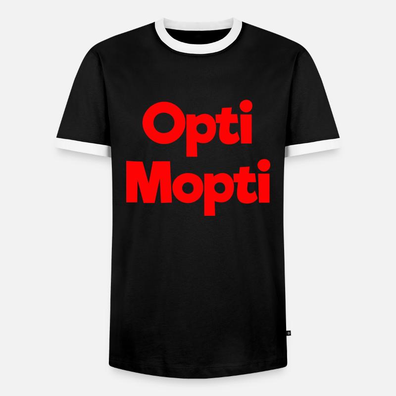 Opti Mopti - Men's Ringer Shirt - black/white