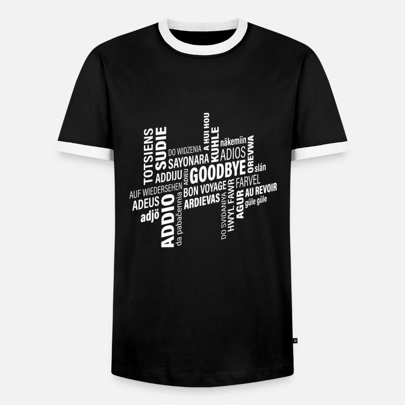Goodbye - Männer Kontrast-T-Shirt - Schwarz/Weiß