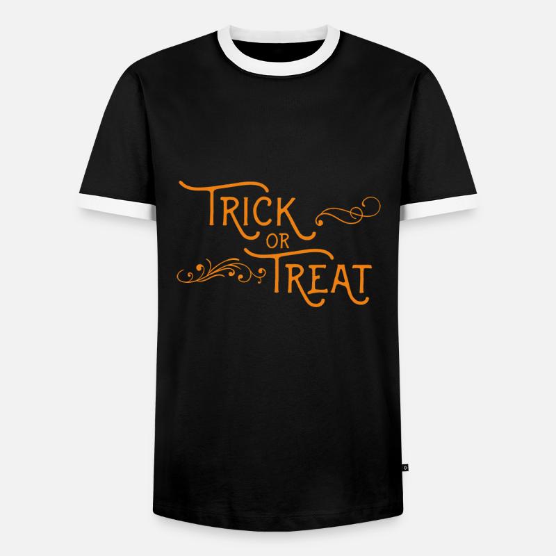 Halloween Süßes oder Saures - Männer Kontrast-T-Shirt - Schwarz/Weiß