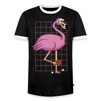 Tenue de tennis de table Chat femme - T-shirt contrasté Homme - noir/blanc - Devant - AI Model Female 172 light (172cm) & AI Model Male 178 light (178cm)