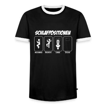 Bäcker Geschenk Schichtarbeiter Bäcker - Männer Kontrast-T-Shirt - Schwarz/Weiß - Vorne - AI Model Female 172 light (172cm) & AI Model Male 178 light (178cm)