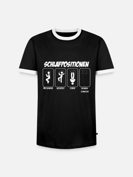 Krankenschwester Geschenk Schichtarbeit - Männer Kontrast-T-Shirt - Schwarz/Weiß