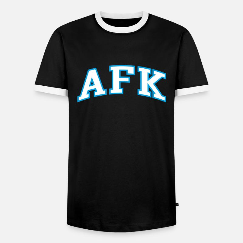 AFK - Männer Kontrast-T-Shirt - Schwarz/Weiß