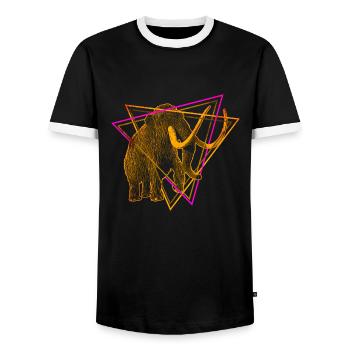 Mammouth - T-shirt contrasté Homme - noir/blanc - Devant - AI Model Female 172 light (172cm) & AI Model Male 178 light (178cm)