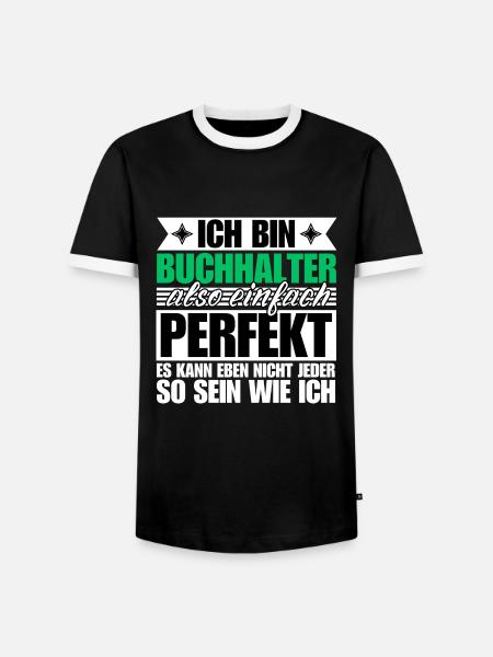Perfekter Perfekter - Männer Kontrast-T-Shirt - Schwarz/Weiß