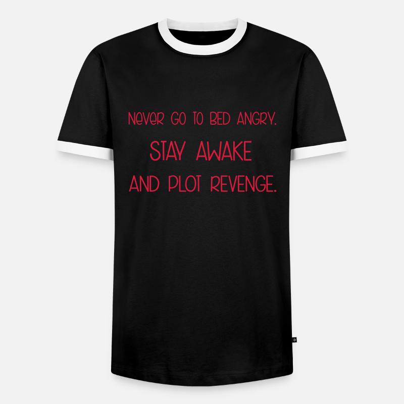 Plot Revenge - Männer Kontrast-T-Shirt - Schwarz/Weiß