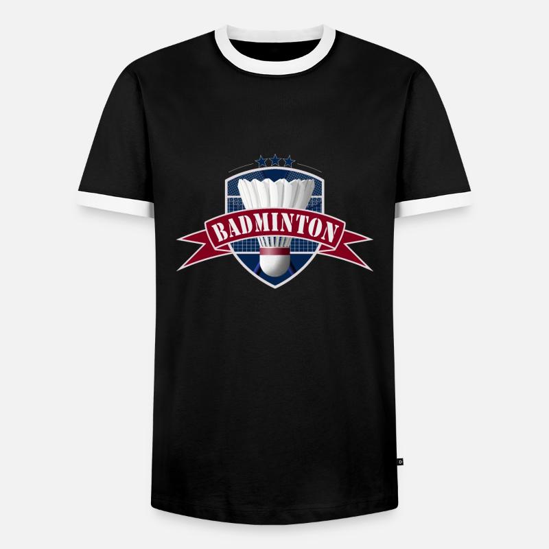 Badminton badminton - Men's Ringer Shirt - black/white