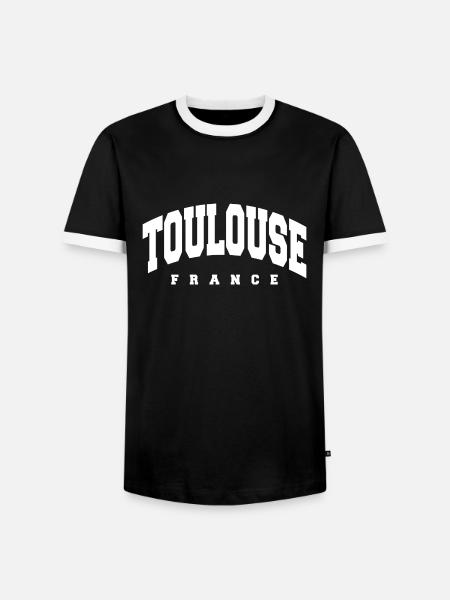Toulouse - Männer Kontrast-T-Shirt - Schwarz/Weiß