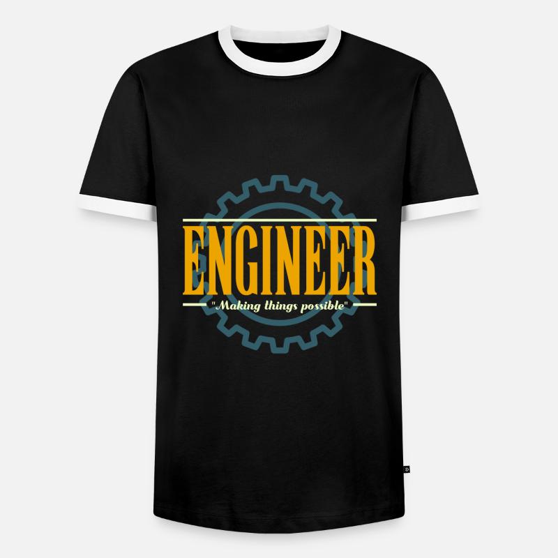 Engineer - Men's Ringer Shirt - black/white