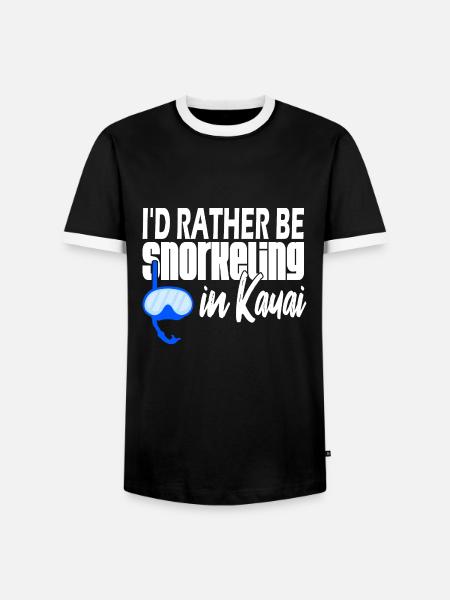 Kauai Schnorcheln - Männer Kontrast-T-Shirt - Schwarz/Weiß