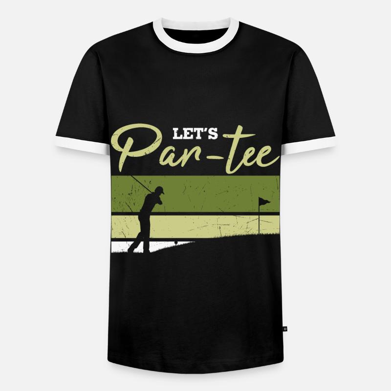 Let's Par-tee Golf Pun - Men's Ringer Shirt - black/white