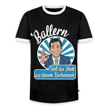 Ballern Holt das Beste aus deinem Wochenende MDMA - Männer Kontrast-T-Shirt - Schwarz/Weiß - Vorne - AI Model Female 172 light (172cm) & AI Model Male 178 light (178cm)