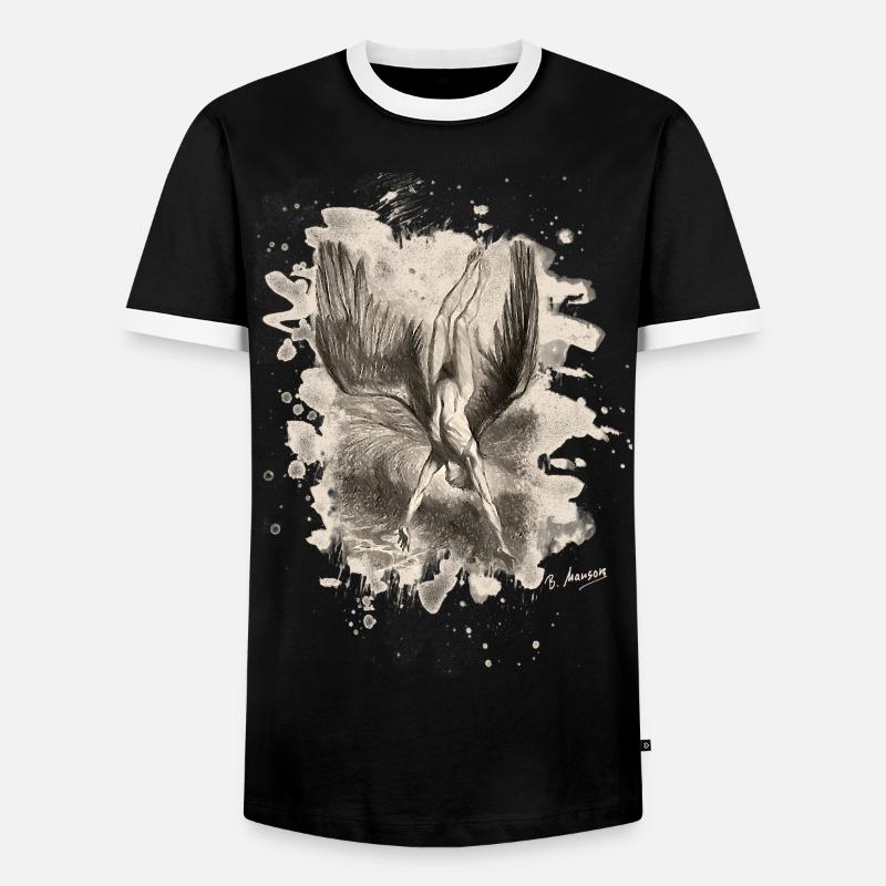 Icarus - Männer Kontrast-T-Shirt - Schwarz/Weiß