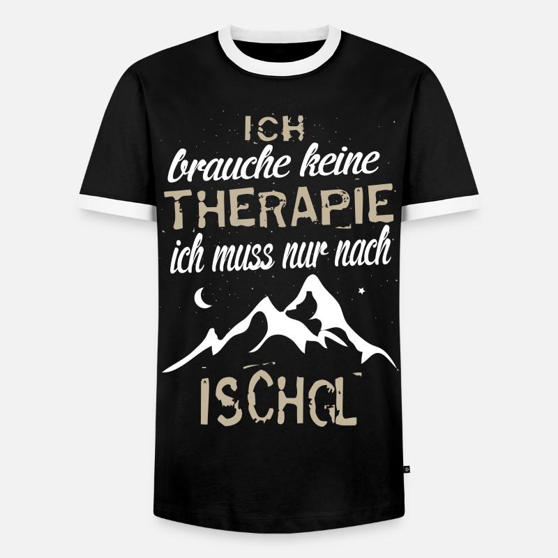 Ischgl - Männer Kontrast-T-Shirt - Schwarz/Weiß