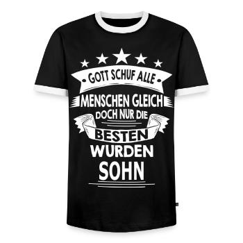 SOHN - Männer Kontrast-T-Shirt - Schwarz/Weiß - Vorne - AI Model Female 172 light (172cm) & AI Model Male 178 light (178cm)