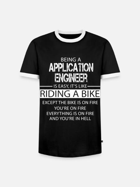 Application Engineer - Men's Ringer Shirt - black/white