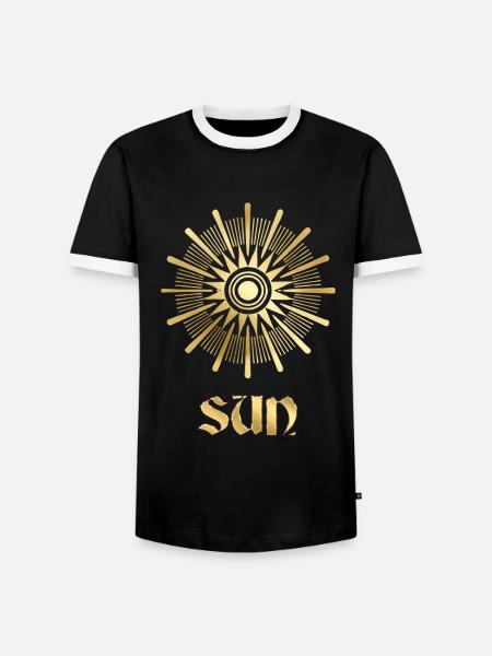 Goldene Sonne wurde Tarot - Männer Kontrast-T-Shirt - Schwarz/Weiß
