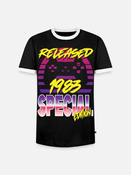 Released 1983 Special Edition - Männer Kontrast-T-Shirt - Schwarz/Weiß