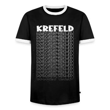 Krefeld Allemagne City Font Skyline Accueil - T-shirt contrasté Homme - noir/blanc - Devant - AI Model Female 172 light (172cm) & AI Model Male 178 light (178cm)