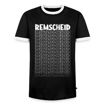 Remscheid Allemagne City Font Skyline Accueil - T-shirt contrasté Homme - noir/blanc - Devant - AI Model Female 172 light (172cm) & AI Model Male 178 light (178cm)