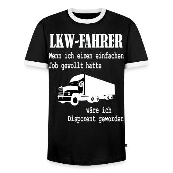LKW-Fahrer - Beruf Spruch Disponent Geschenk - Männer Kontrast-T-Shirt - Schwarz/Weiß - Vorne - AI Model Female 172 light (172cm) & AI Model Male 178 light (178cm)