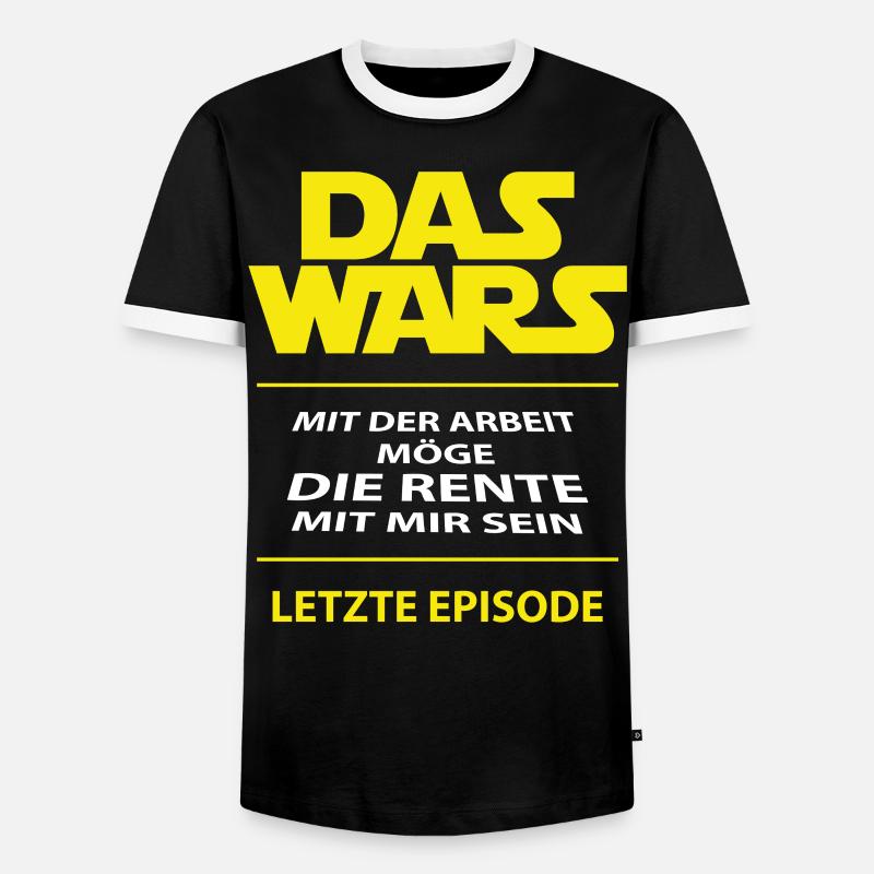 Das wars mit der Arbeit - Männer Kontrast-T-Shirt - Schwarz/Weiß