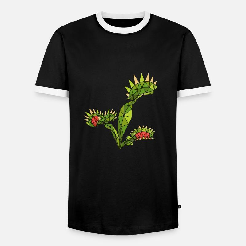 Carnivorous Plants Venus Flytrap - Men's Ringer Shirt - black/white