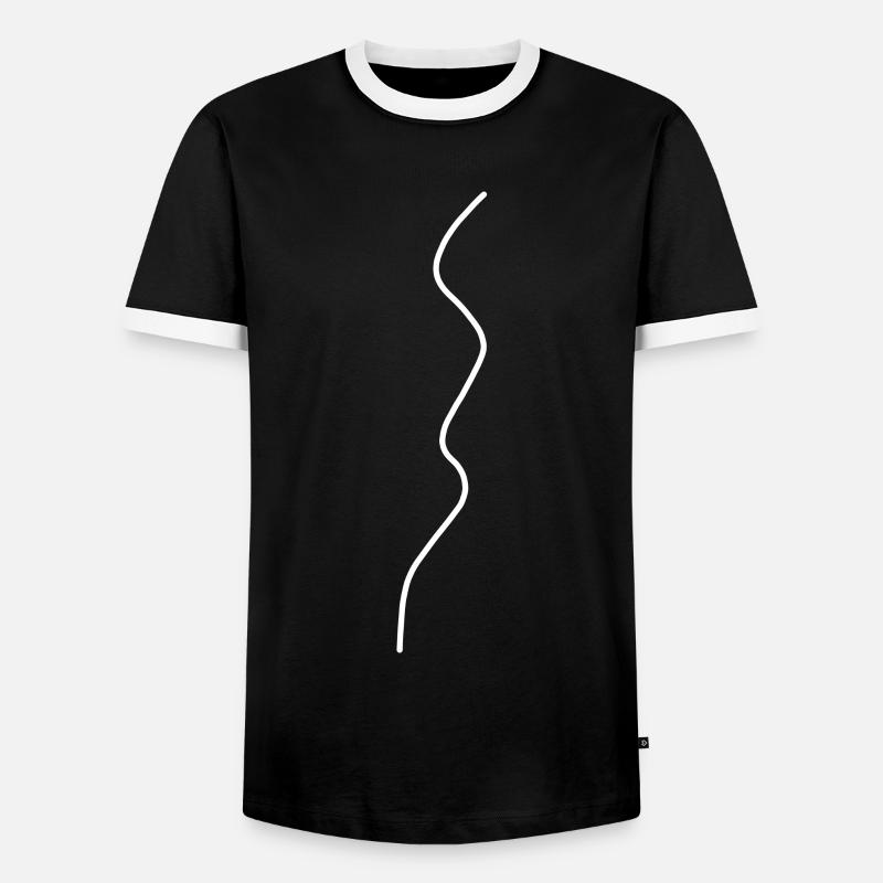 thread - Men's Ringer Shirt - black/white