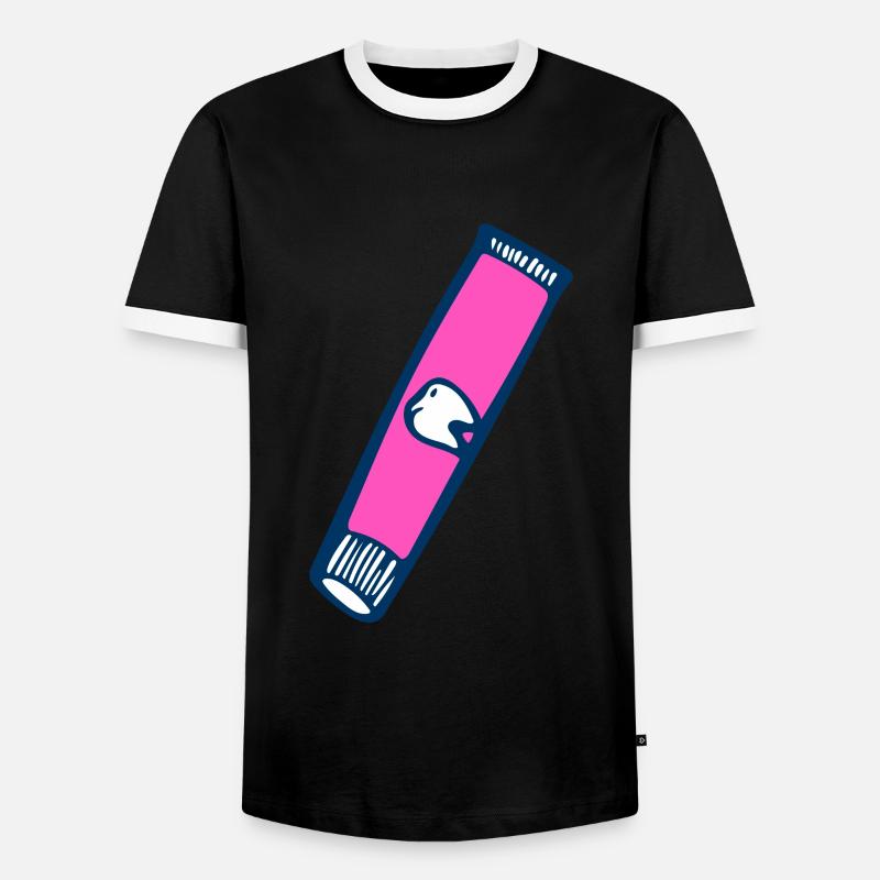 toothpaste - Men's Ringer Shirt - black/white