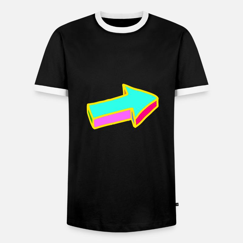 Pfeil - Männer Kontrast-T-Shirt - Schwarz/Weiß