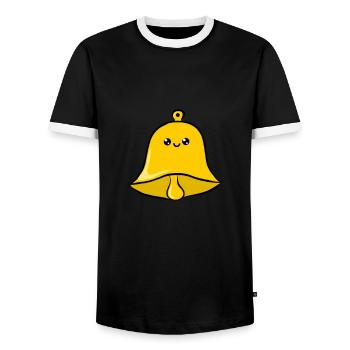 cloche - T-shirt contrasté Homme - noir/blanc - Devant - AI Model Female 172 light (172cm) & AI Model Male 178 light (178cm)