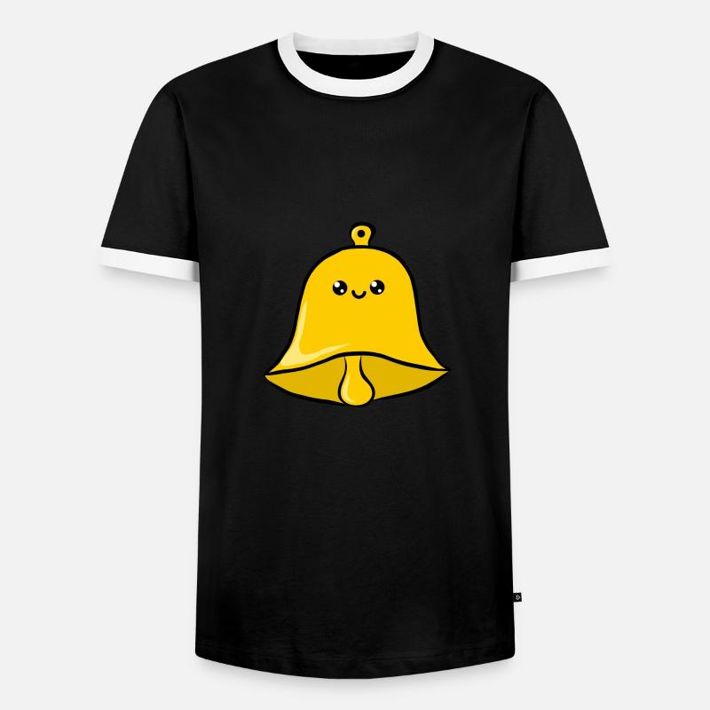 Glocke - Männer Kontrast-T-Shirt - Schwarz/Weiß