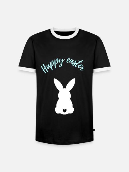 Joyeux cadeau de Pâques - T-shirt contrasté Homme - noir/blanc