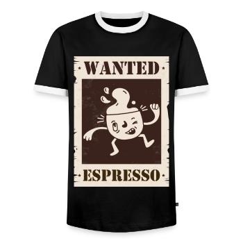 Espresso recherché - T-shirt contrasté Homme - noir/blanc - Devant - AI Model Female 172 light (172cm) & AI Model Male 178 light (178cm)