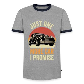 Nur ein weiteres Autoteil, das ich Verspreche Auto-Enthusiast - Männer Kontrast-T-Shirt - Grau/Navy  - Vorne - AI Model Female 172 light (172cm) & AI Model Male 178 light (178cm)