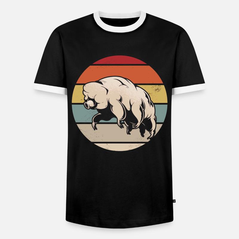 Bärtierchen - Männer Kontrast-T-Shirt - Schwarz/Weiß