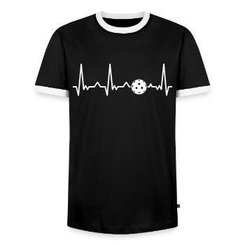 Pickleball Pickleballer Sport - T-shirt contrasté Homme - noir/blanc - Devant - AI Model Female 172 light (172cm) & AI Model Male 178 light (178cm)