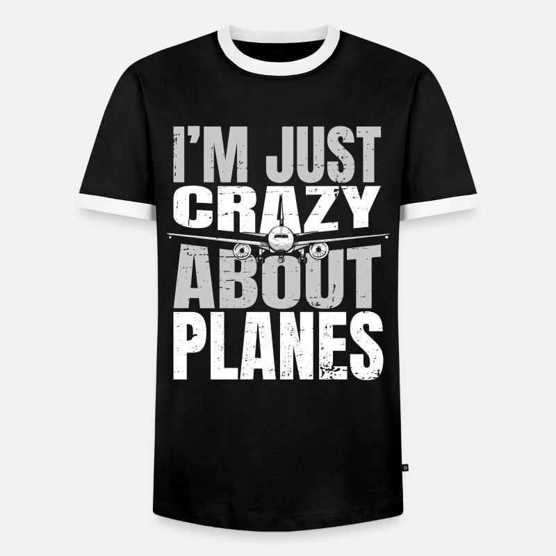 Pilot Flugzeug Piloten Luftfahrt - Männer Kontrast-T-Shirt - Schwarz/Weiß